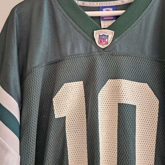 Reebok NFL New York Jets Chad Pennington #10 Jersey XL Green White - Picture 7 of 11